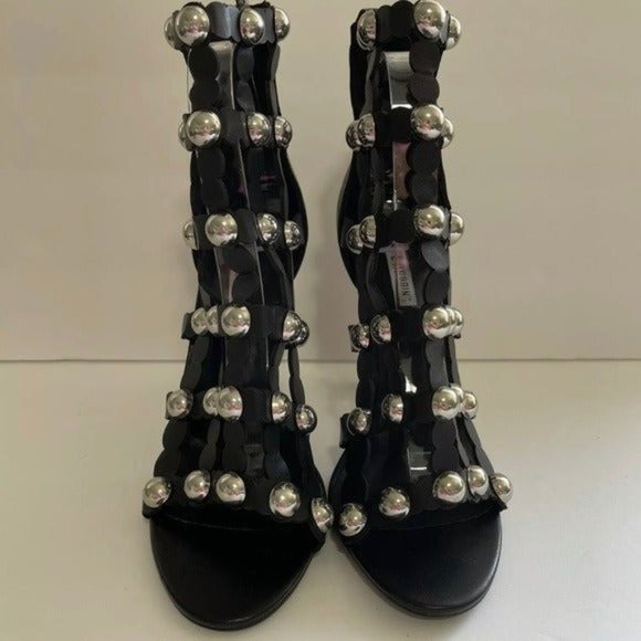 Cape Robbin Black Studded Heels Shoes #9 - Picture 3 of 8